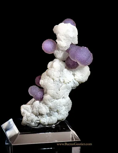 Botryoidal Amethyst on Prehnite - image 2