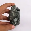 Botryoidal Babingtonite & Coated Calcite with Chalcedony Natural Mineral Specimen - image 6