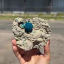 Botryoidal Cavansite on Sparkling Heulandite Matrix – Rare Indian Zeolite Mineral Specimen from Pune - image 2