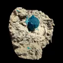 Botryoidal Cavansite on Sparkling Heulandite Matrix – Rare Indian Zeolite Mineral Specimen from Pune - image 3