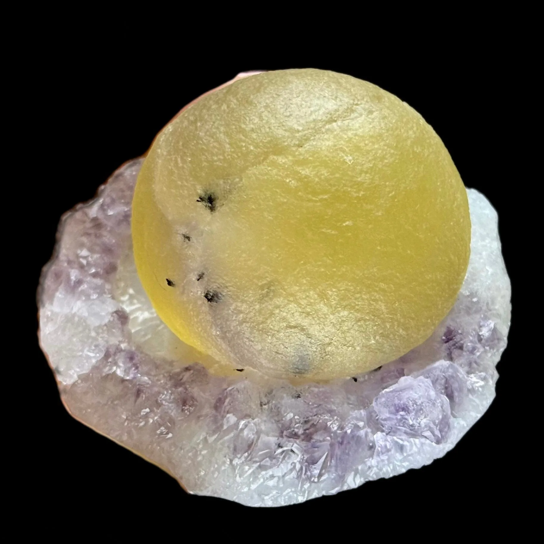 Botryoidal Fluorite on Amethyst | SELF STANDING | High Quality Mineral | Indian Minerals | Superb Minerals | Collectors Piece - image 3