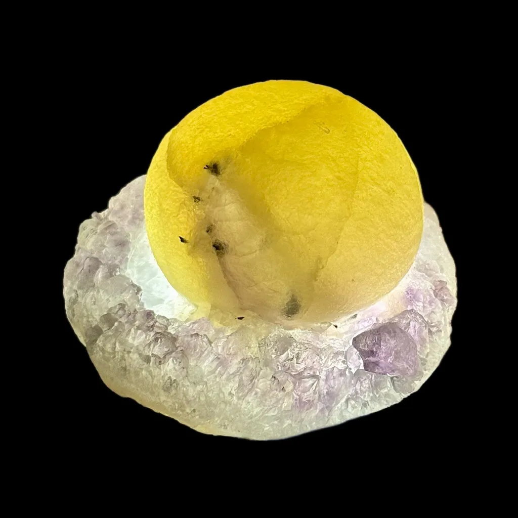 Botryoidal Fluorite on Amethyst | SELF STANDING | High Quality Mineral | Indian Minerals | Superb Minerals | Collectors Piece image