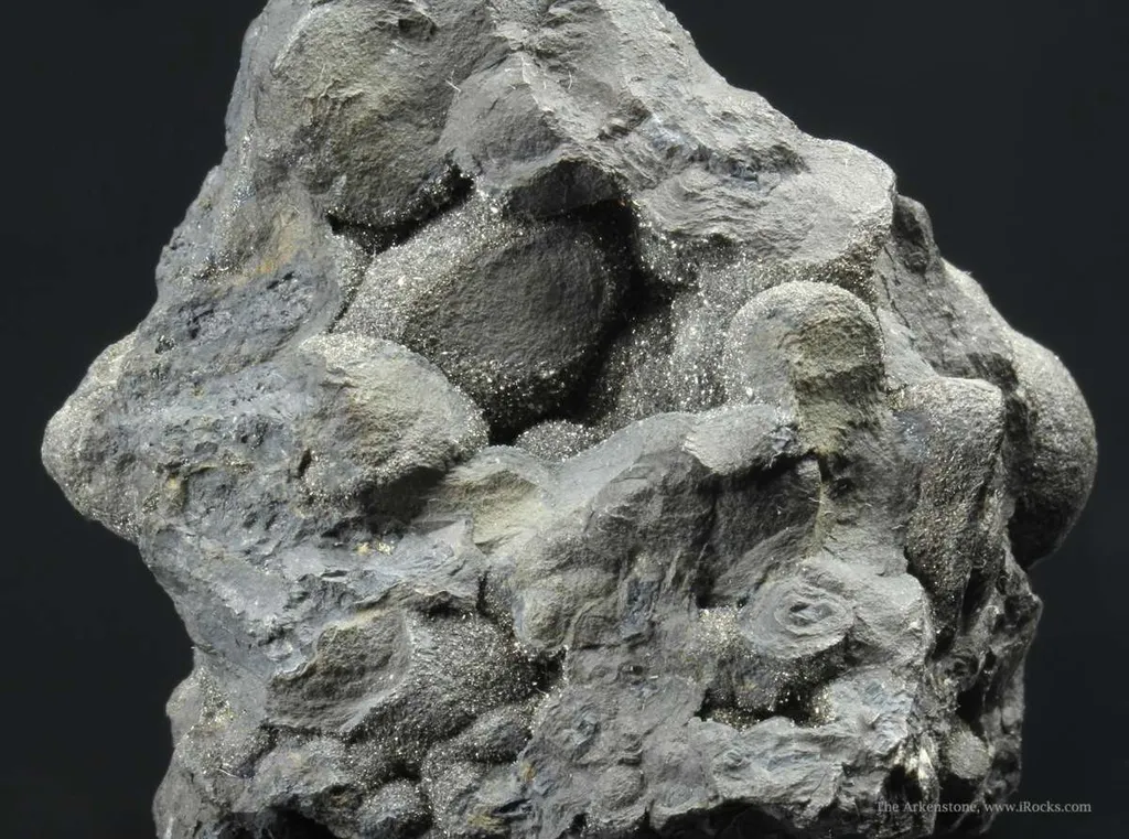 Botryoidal Native Arsenic and Dyscrasite With Lollingite Druse - image 4