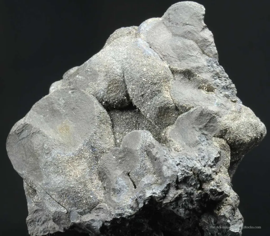 Botryoidal Native Arsenic and Dyscrasite With Lollingite Druse - image 5