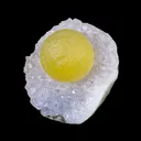 Botryoidal Yelllow Fluorite on Amethyst – Natural Mineral Specimen - image 3