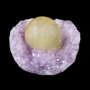 Botryoidal Yelllow Fluorite on Amethyst – Natural Mineral Specimen - image 1