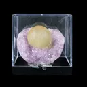 Botryoidal Yelllow Fluorite on Amethyst – Natural Mineral Specimen - image 4