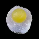 Botryoidal Yelllow Fluorite on Amethyst – Natural Mineral Specimen - image 1
