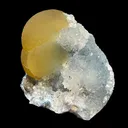 Botryoidal Yellow Fluorite Cluster on Quartz Matrix – Indian Mineral Specimen from Nashik - image 4