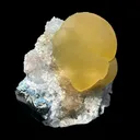 Botryoidal Yellow Fluorite Cluster on Quartz Matrix – Indian Mineral Specimen from Nashik - image 3