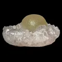 Botryoidal Yellow Fluorite on Amethyst Quartz Cluster – Natural Mineral Specimen from Madhya Pradesh - image 6