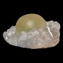 Botryoidal Yellow Fluorite on Amethyst Quartz Cluster – Natural Mineral Specimen from Madhya Pradesh - image 7
