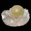 Botryoidal Yellow Fluorite on Amethyst Quartz Cluster – Natural Mineral Specimen from Madhya Pradesh - image 3