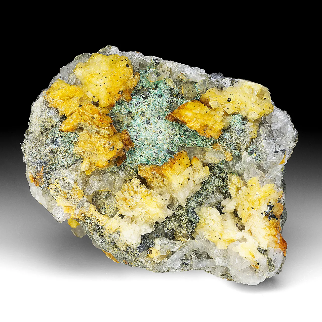 Bottinoite with Quartz, Dolomite, Ullmannite - image 1