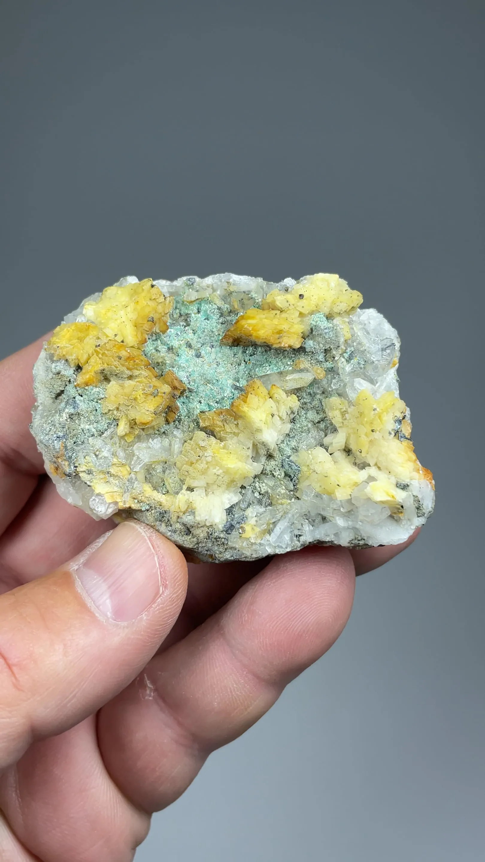 Bottinoite with Quartz, Dolomite, Ullmannite - image 2