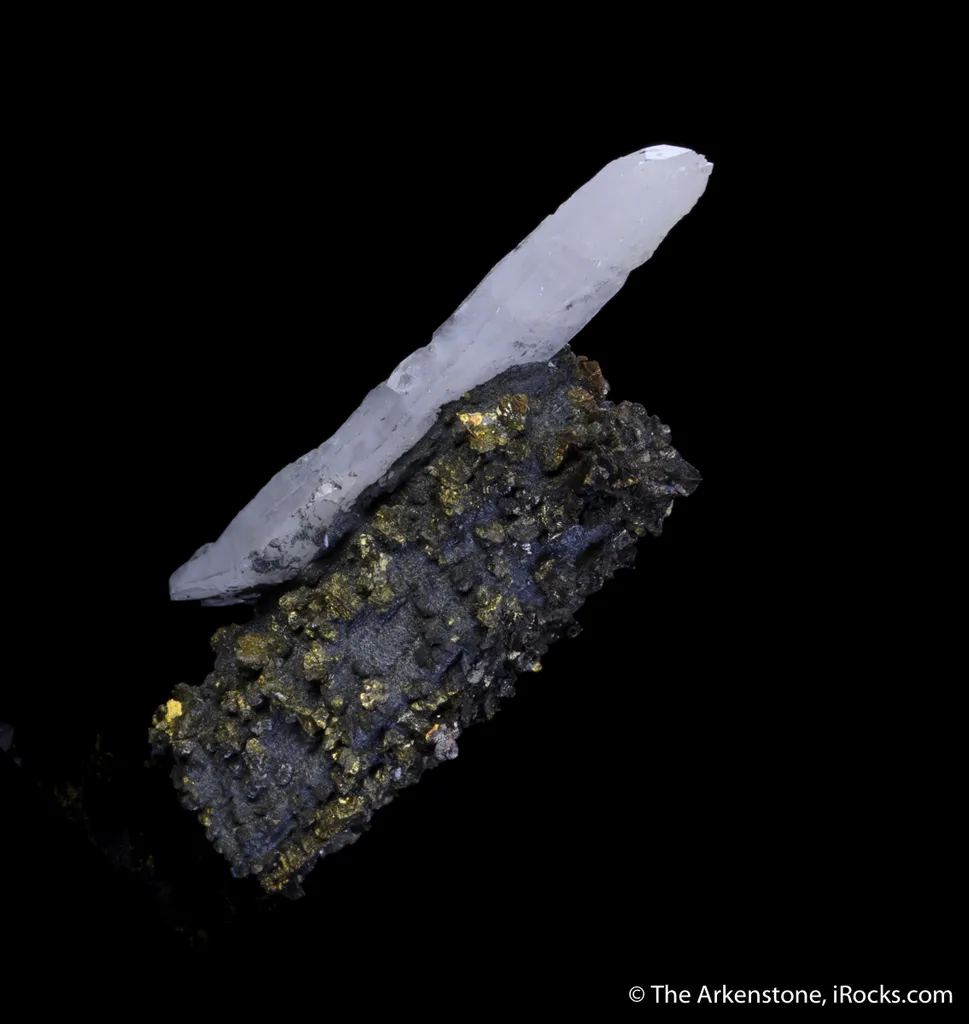 Boulangerite ps. Bournonite, with Chalcopyrite and Quartz image