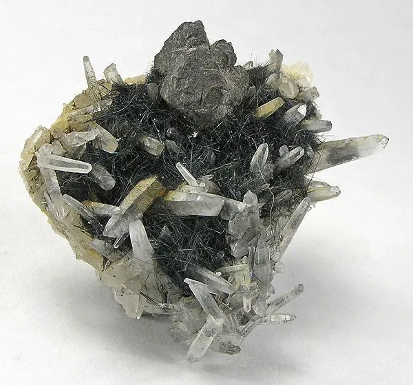 Boulangerite, Quartz image