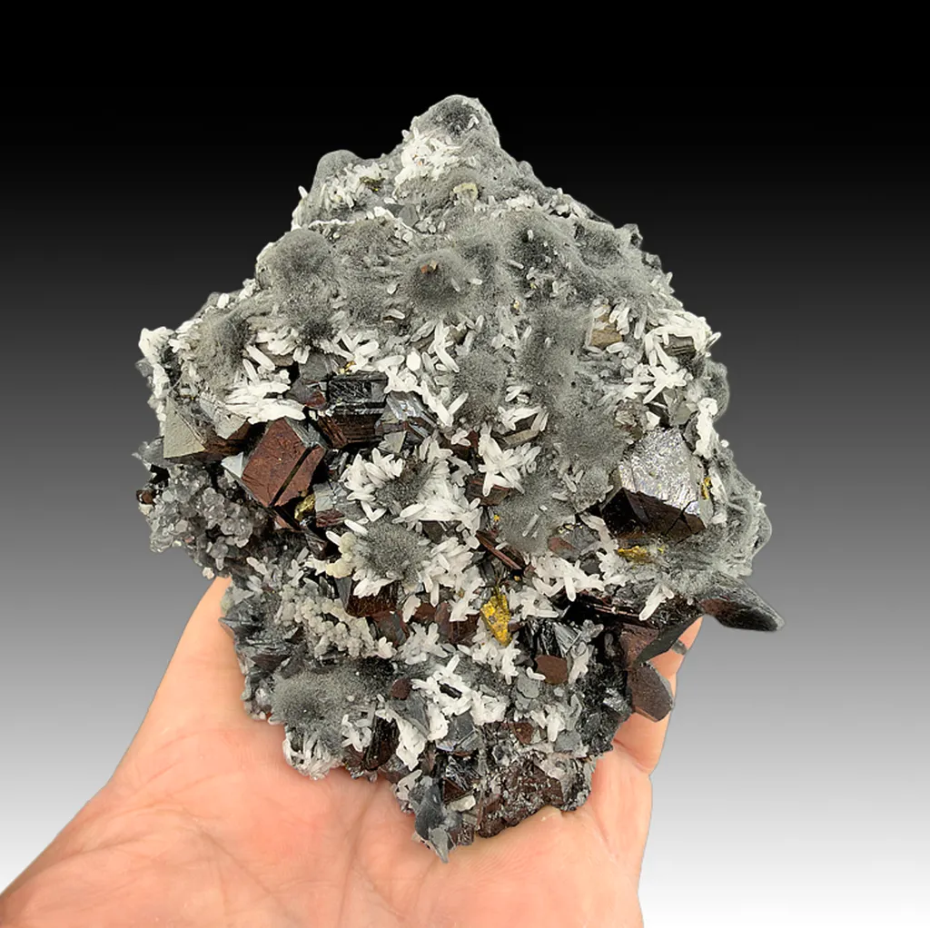 Boulangerite with Calcite, Sphalerite, Quartz, Arsenopyrite - image 1