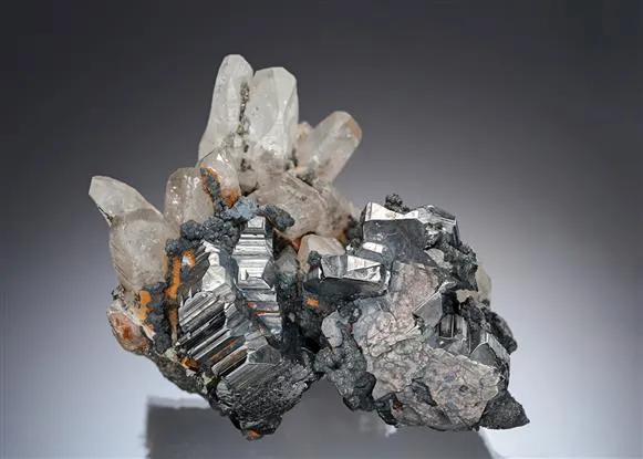 Bournonite and Freibergite on Quartz image