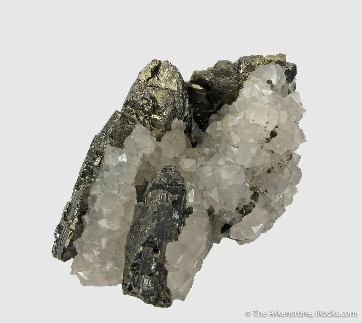 Bournonite and Quartz (circa mid 1800's) - image 2