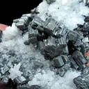 Bournonite and Quartz on Pyrite and Galena - image 3