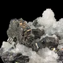 Bournonite and Quartz ps. Barite (mid-1800s) - image 1