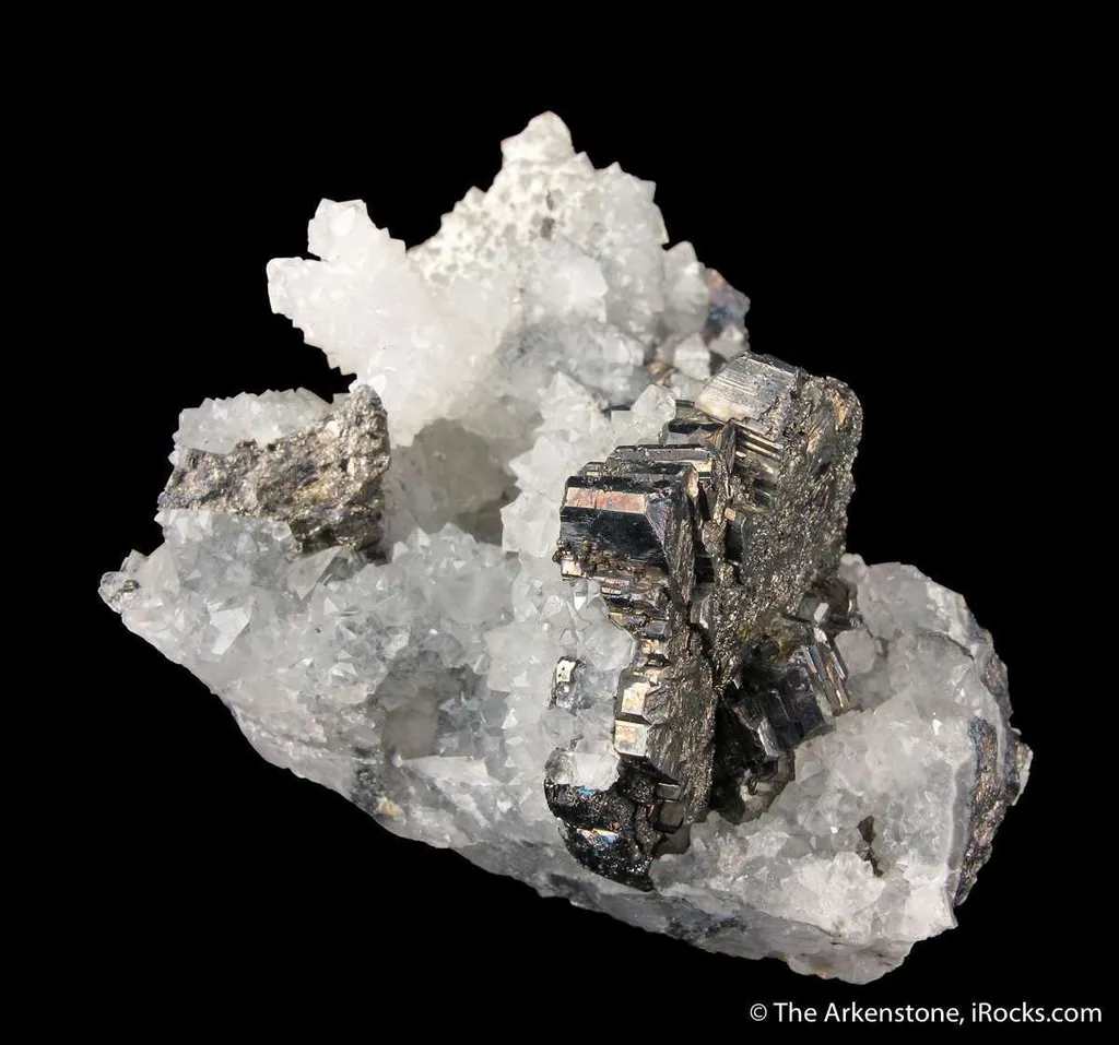Bournonite and Quartz ps. Barite (mid-1800s) - image 4