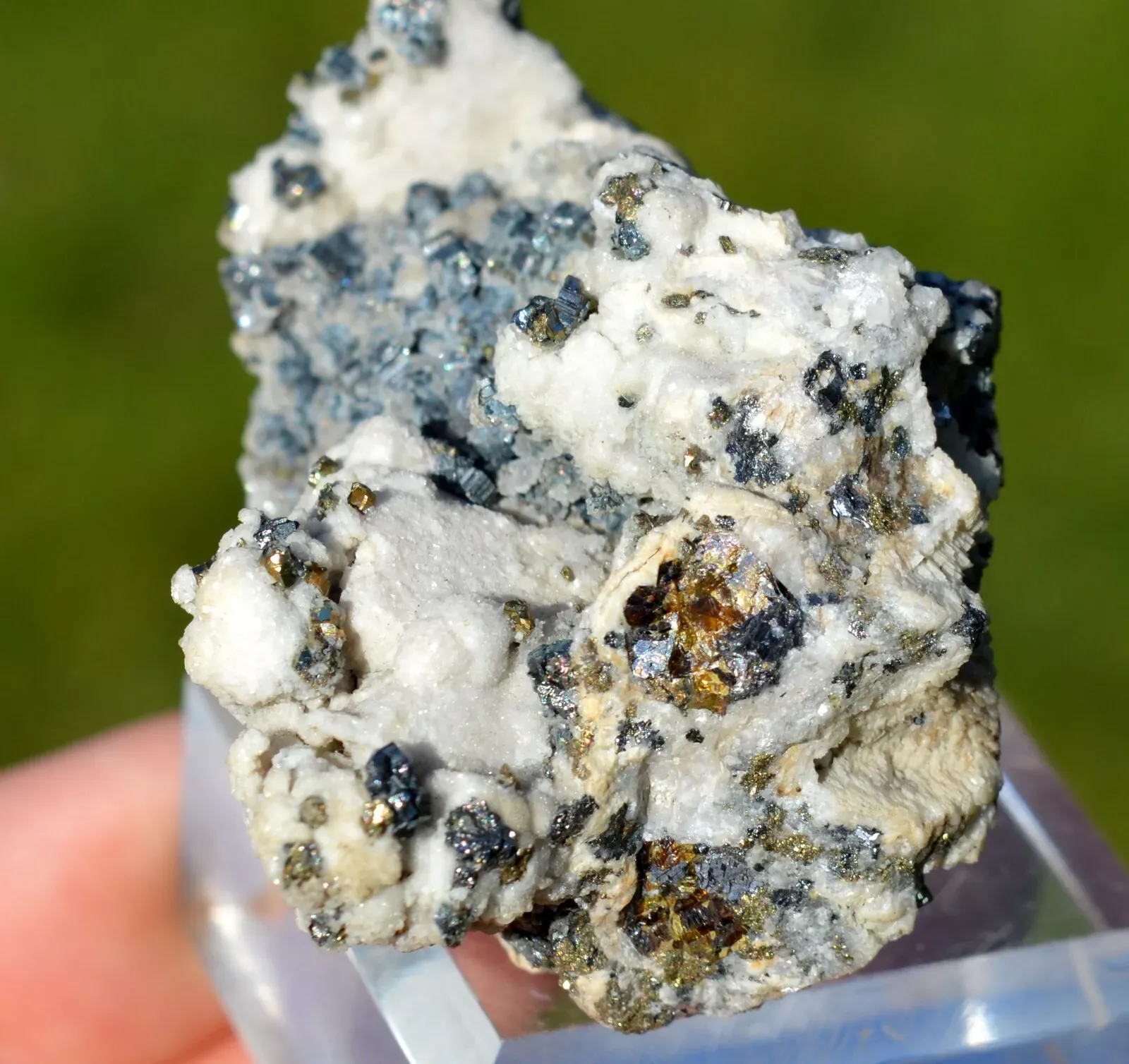 Bournonite & Chalcopyrite Calcite 107 grams - Cavnic Mine, Cavnic, Romania - image 4