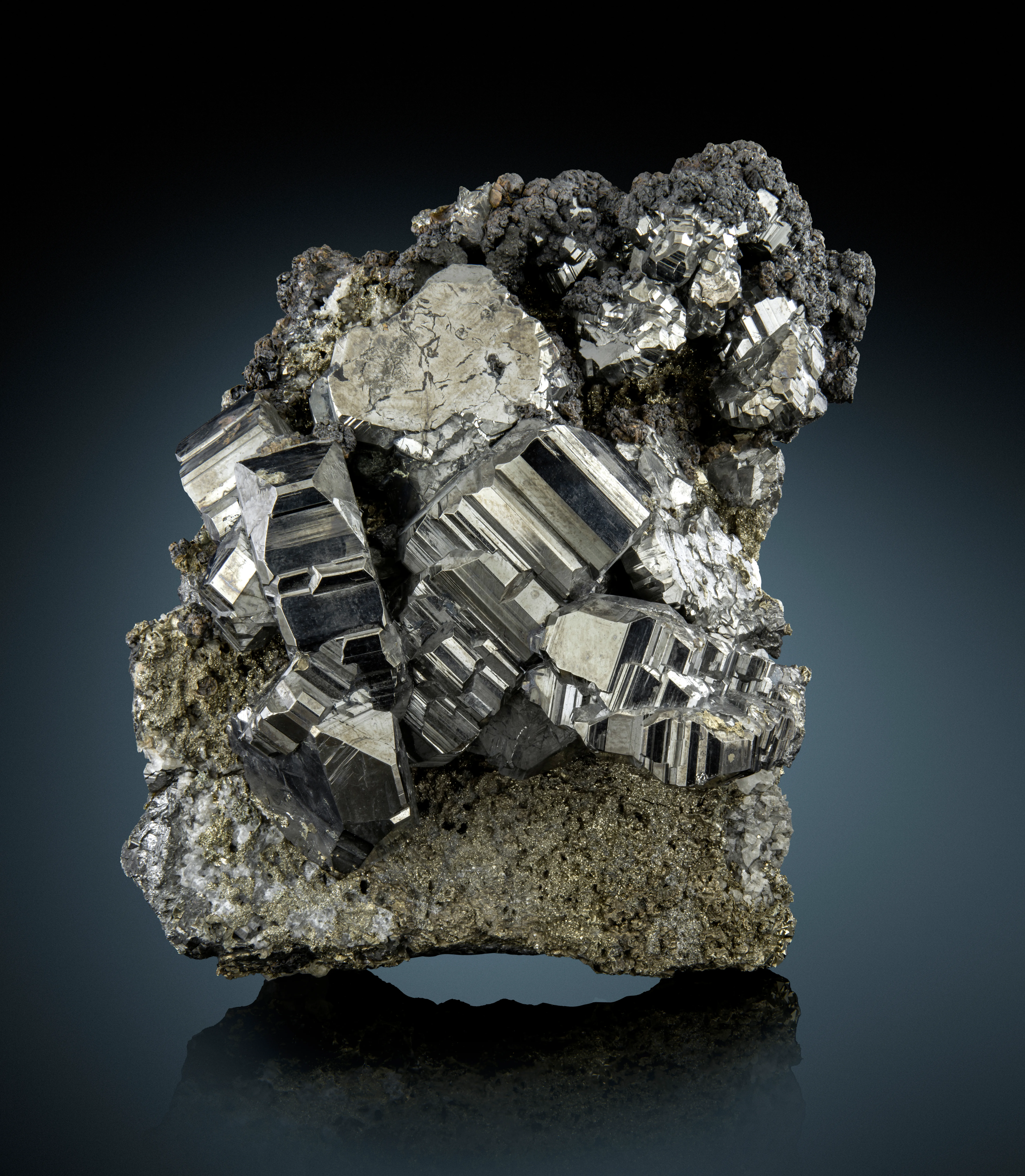 Bournonite on Pyrite - image 1