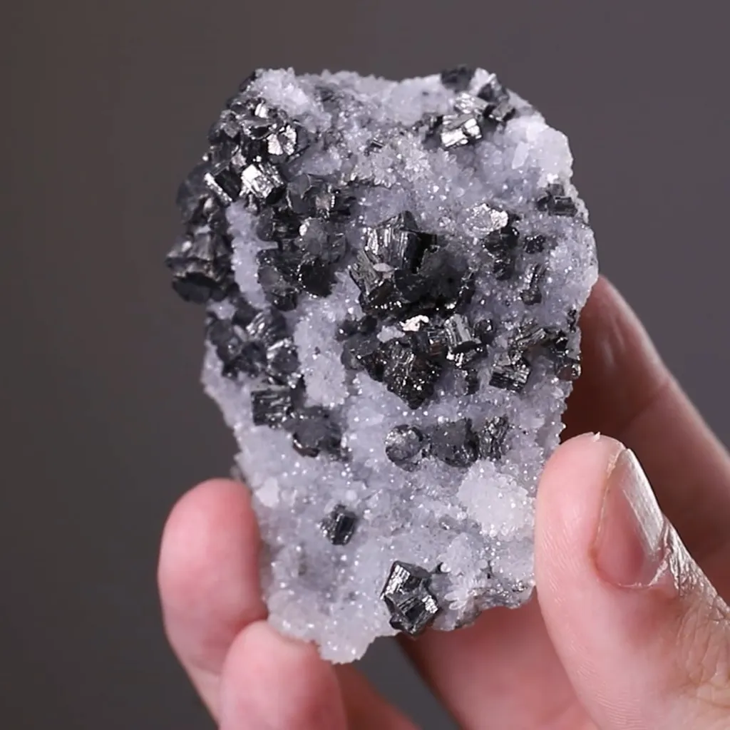 Bournonite on Quartz - image 2