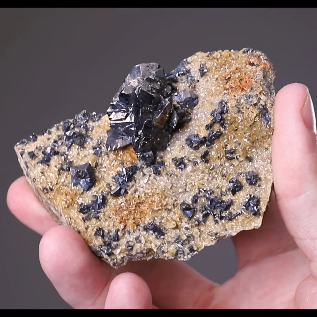 Bournonite on Siderite - image 2