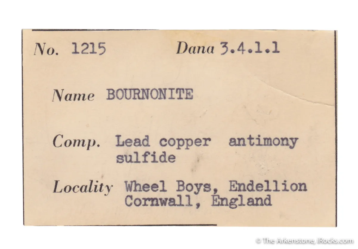 Bournonite (rare locality) - image 7