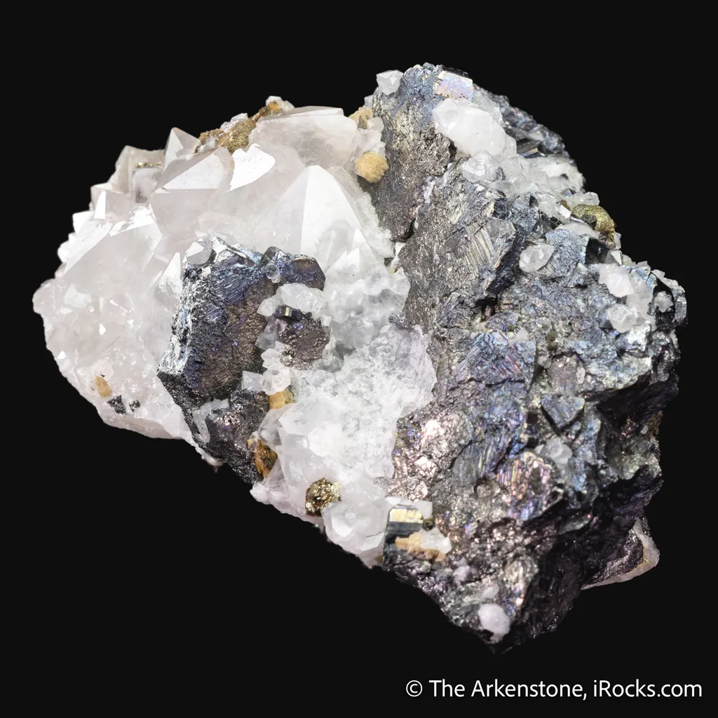 Bournonite (Twinned) with Chalcopyrite & Quartz - image 3