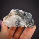 Bournonite (Twinned) with Chalcopyrite & Quartz - image 1