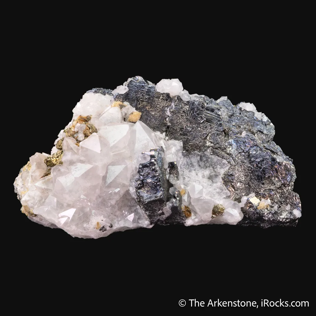 Bournonite (Twinned) with Chalcopyrite & Quartz - image 4