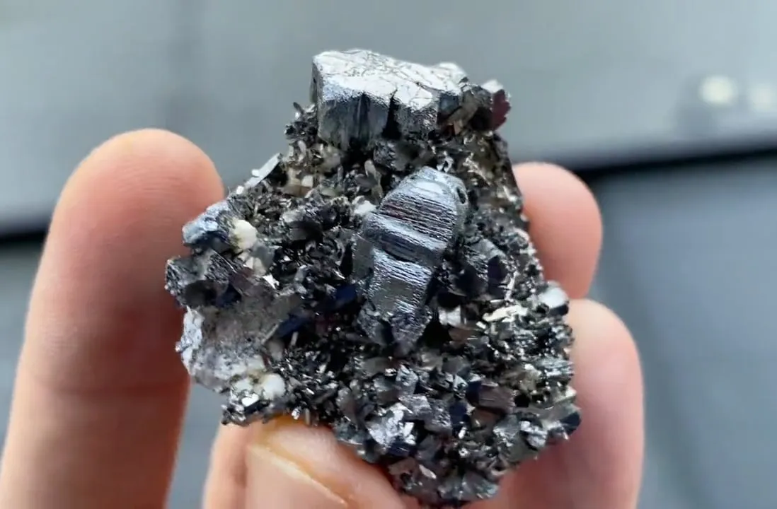 Bournonite with Arsenopyrite and Calcite - image 5