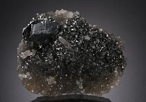 Bournonite with Arsenopyrite on Quartz