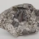 Bournonite with Calcite and Pyrite - image 3