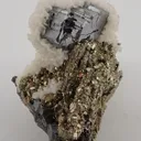 Bournonite with Pyrite and Calcite - image 3