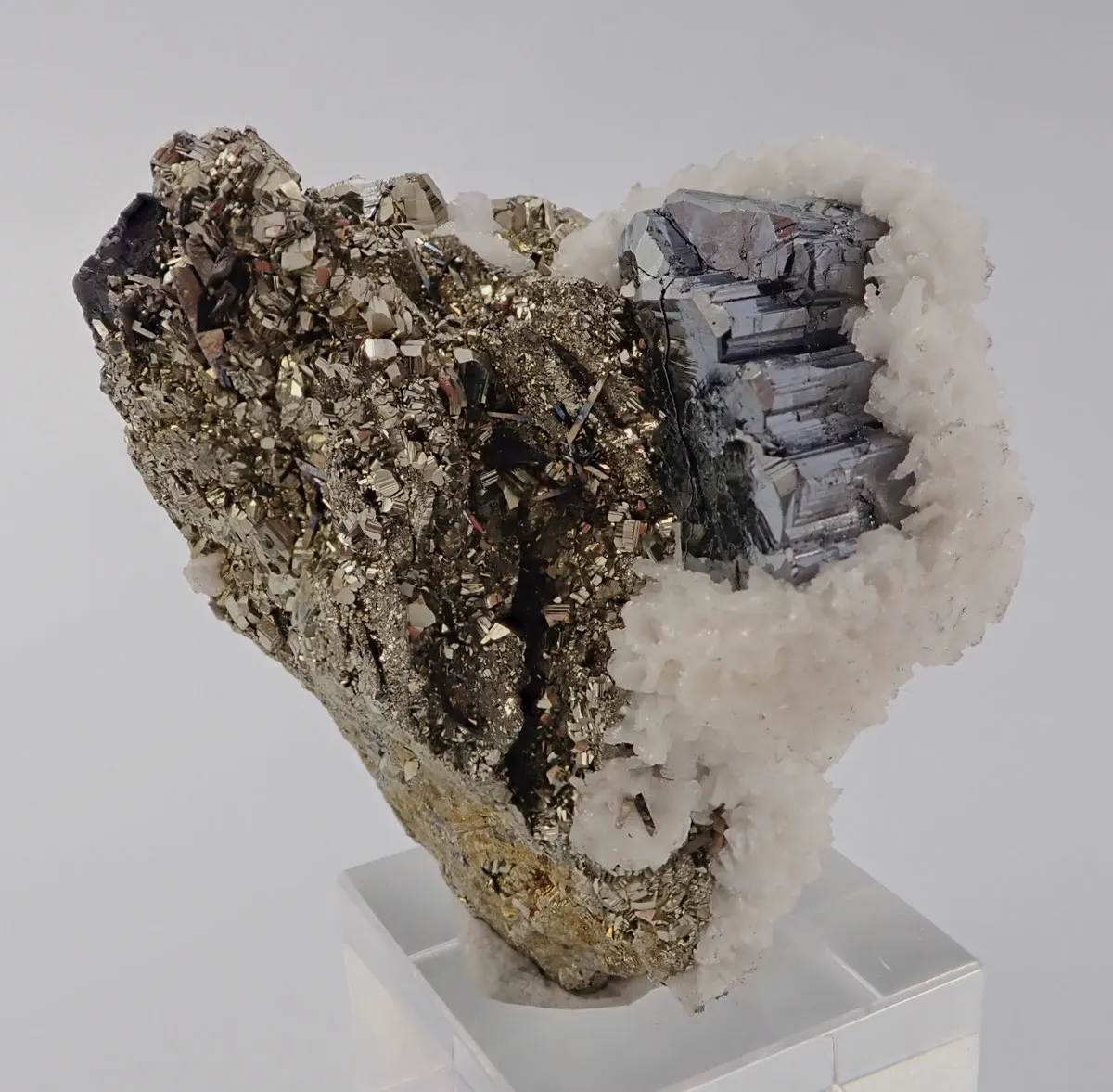 Bournonite with Pyrite and Calcite - image 1