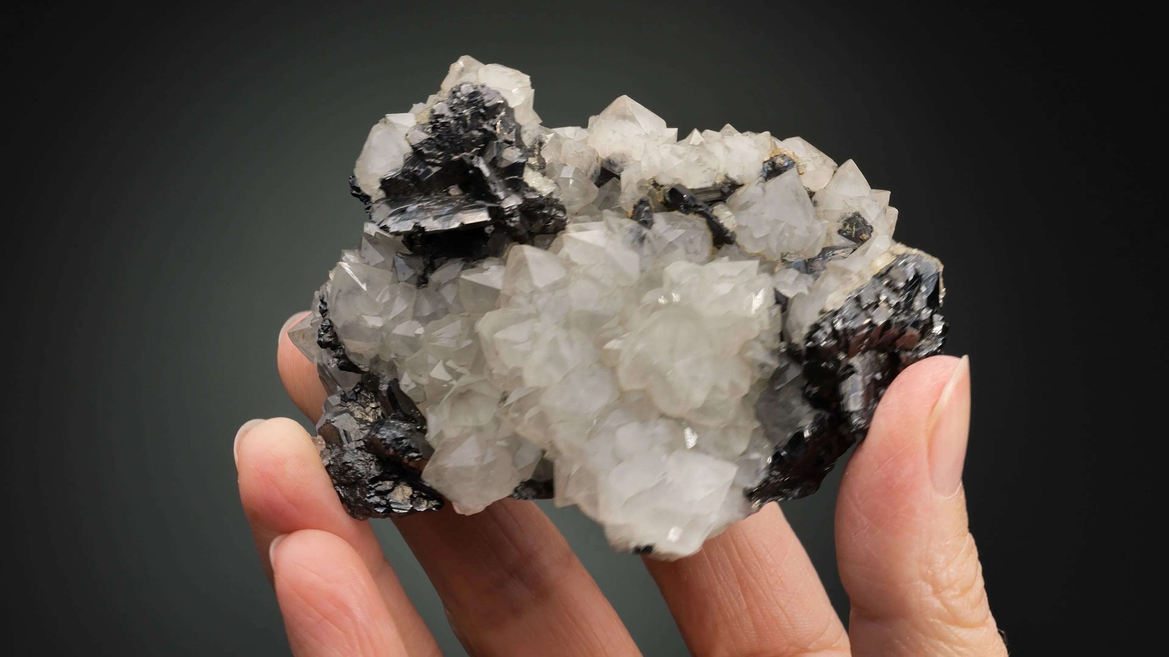 Bournonite with Quartz and Pyrite - image 2
