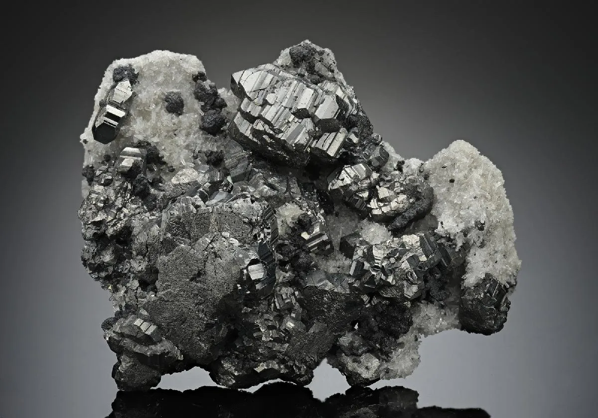 Bournonite with Quartz - image 1