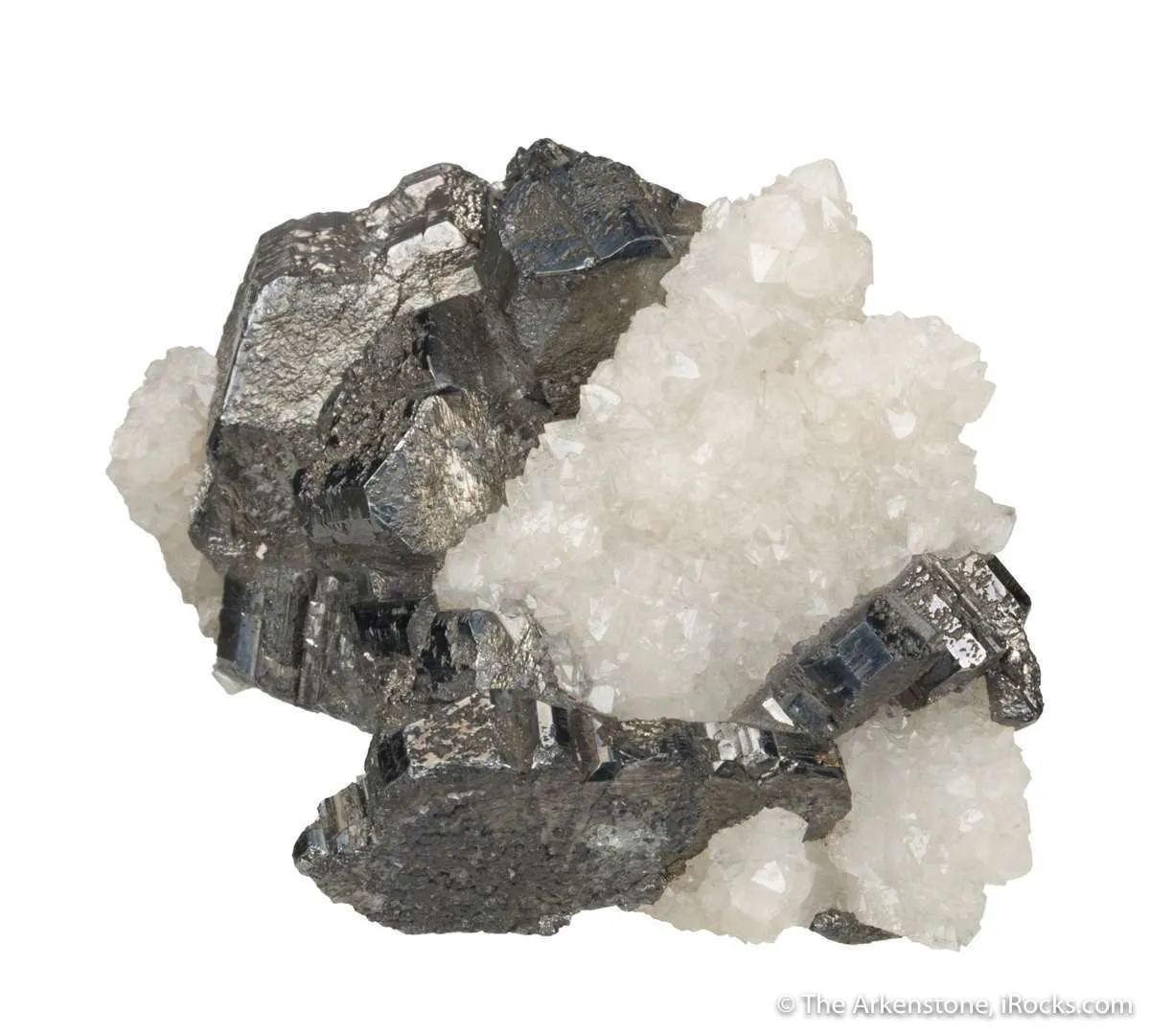 Bournonite with Quartz ps. Barite - image 2
