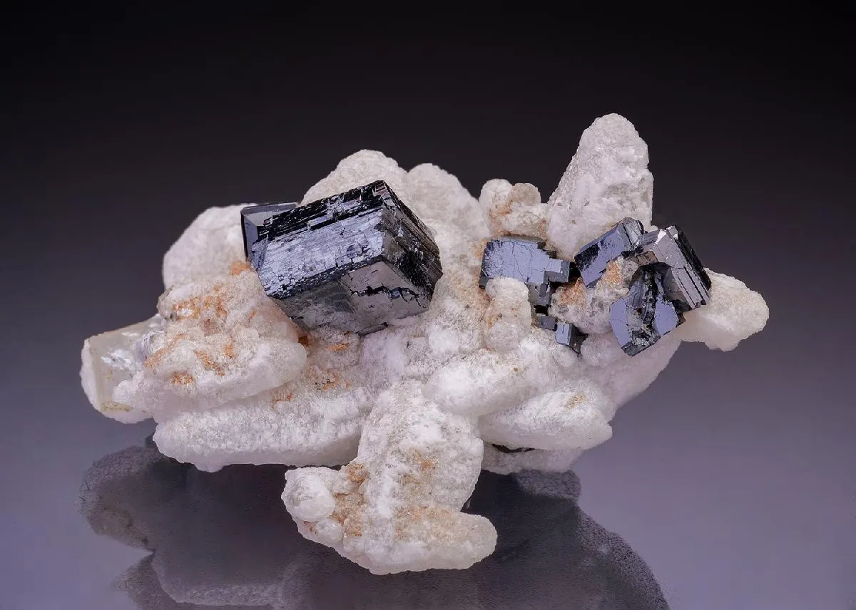 Braunite with Calcite - image 1