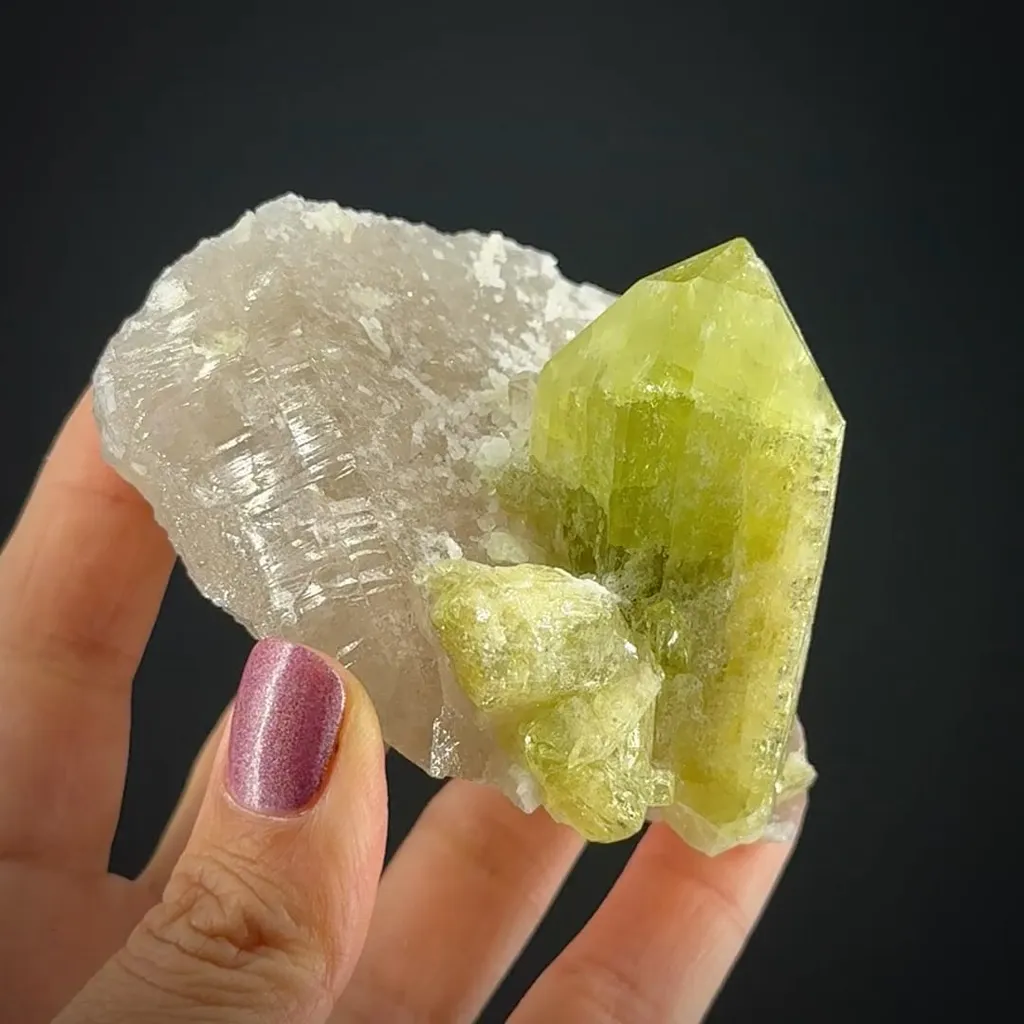 Brazilianite on Quartz image