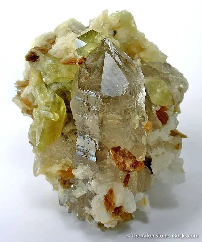 Brazilianite on Quartz image