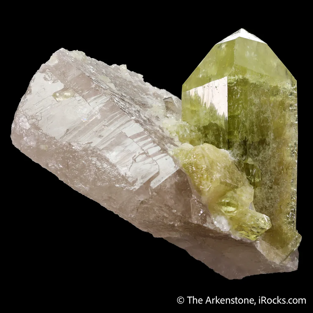 Brazilianite on Quartz - image 4
