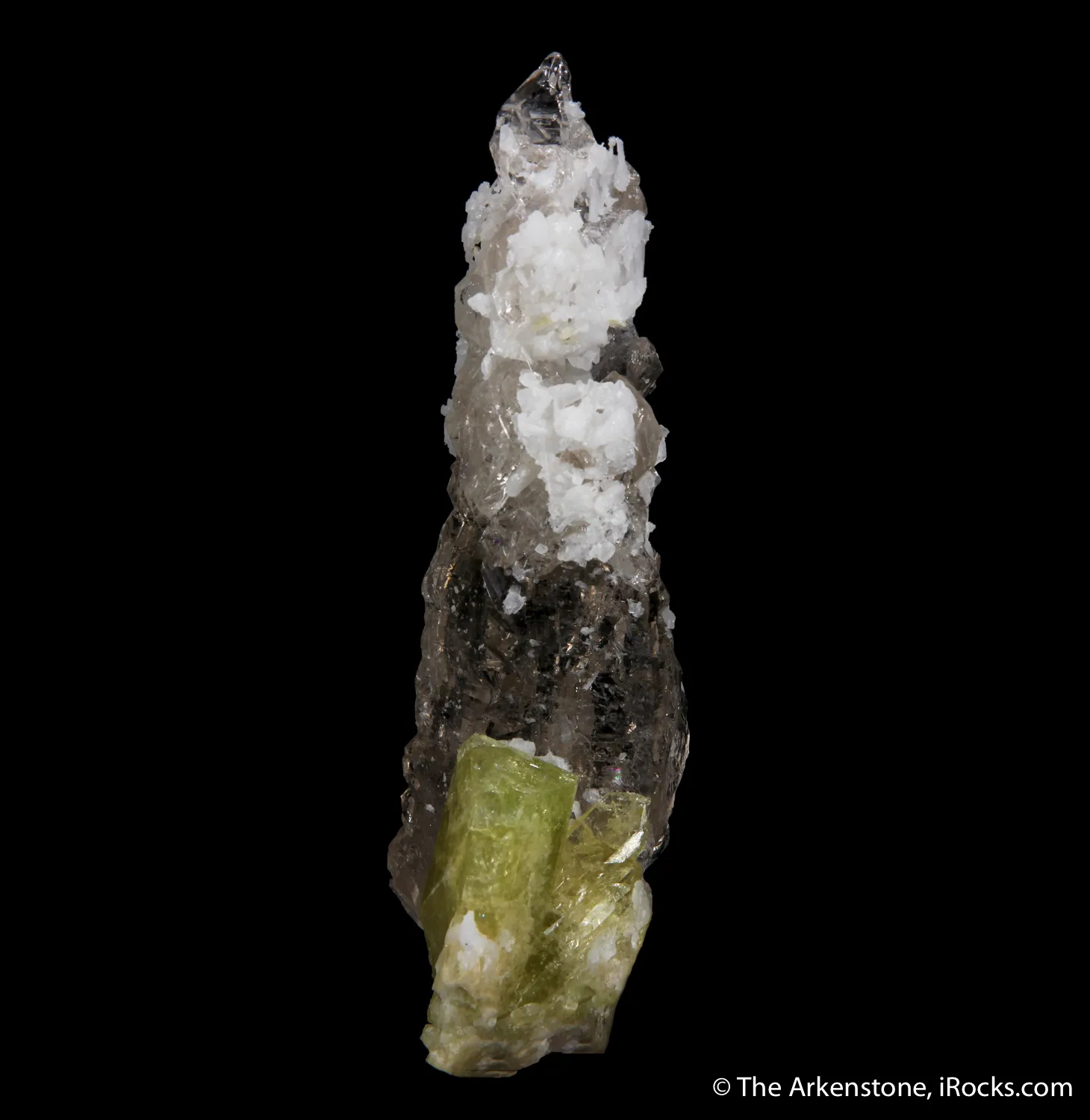Brazilianite on Quartz with Albite (illustrated) - image 3
