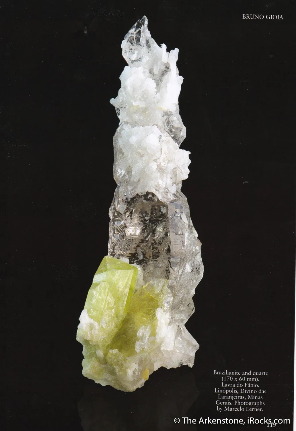 Brazilianite on Quartz with Albite (illustrated) - image 5