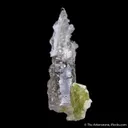 Brazilianite on Quartz with Albite  (illustrated) - image 1